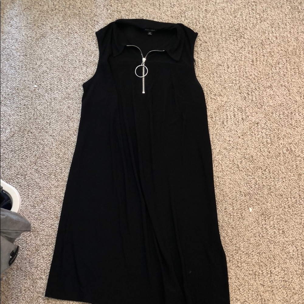 roz and ali black zip up dress